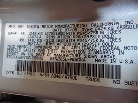 2005 Toyota Tacoma Silver SR5 Crew Cab 4.0L AT 2WD #Z24762